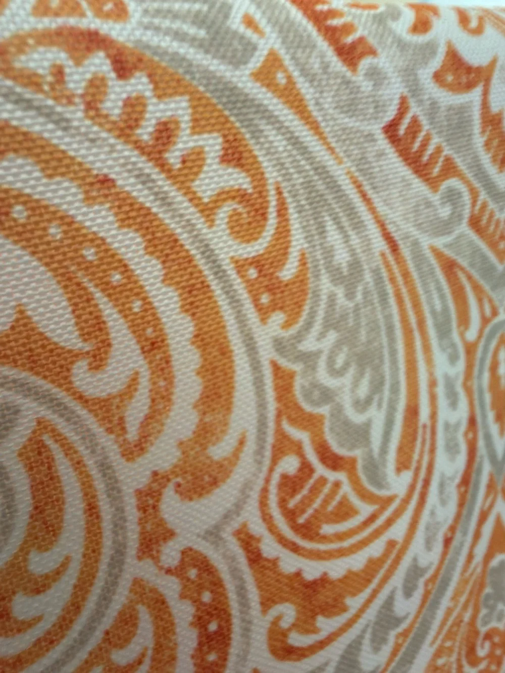🍊☀️ Cynthia Rowley Orange & Taupe Large Rectangle Tablecloth ☀️🍂